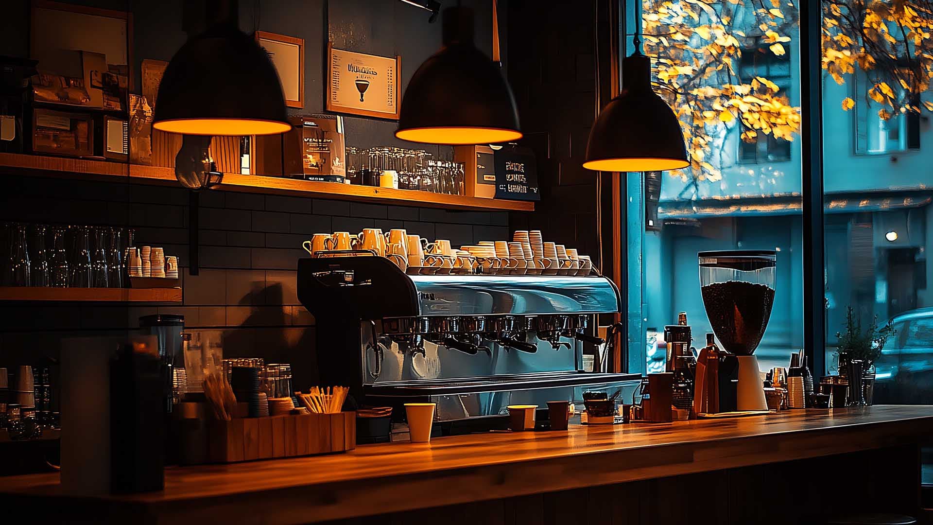A coffee bar